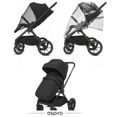Espiro Clodi 10 Trendy Black Kompaktowy wózek 2w1